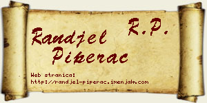 Ranđel Piperac vizit kartica